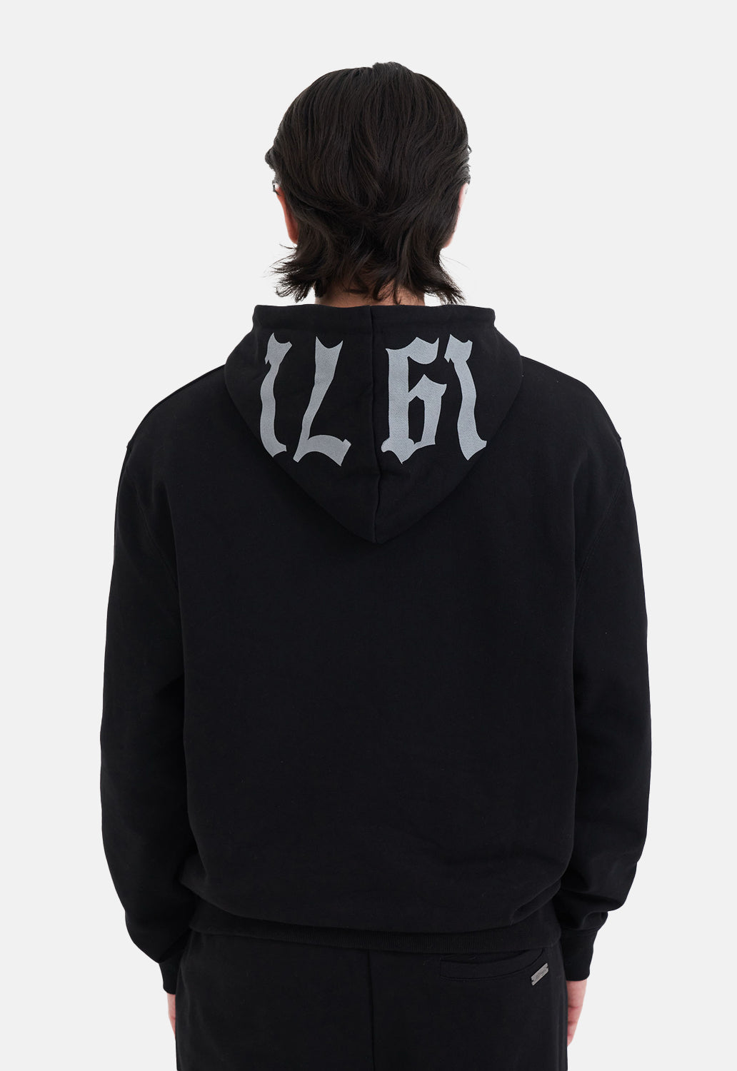 Metal Stud Detail Zip Hoodie