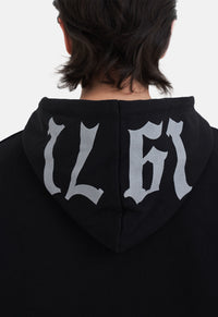 Metal Stud Detail Zip Hoodie