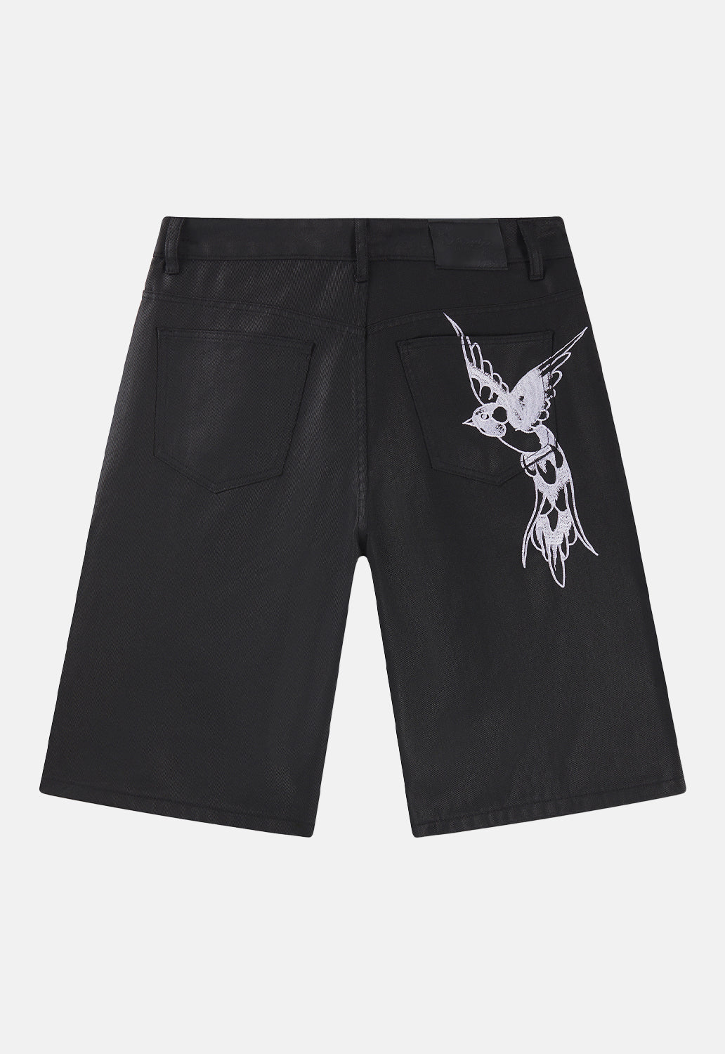 Denim Swallow Biker Jorts