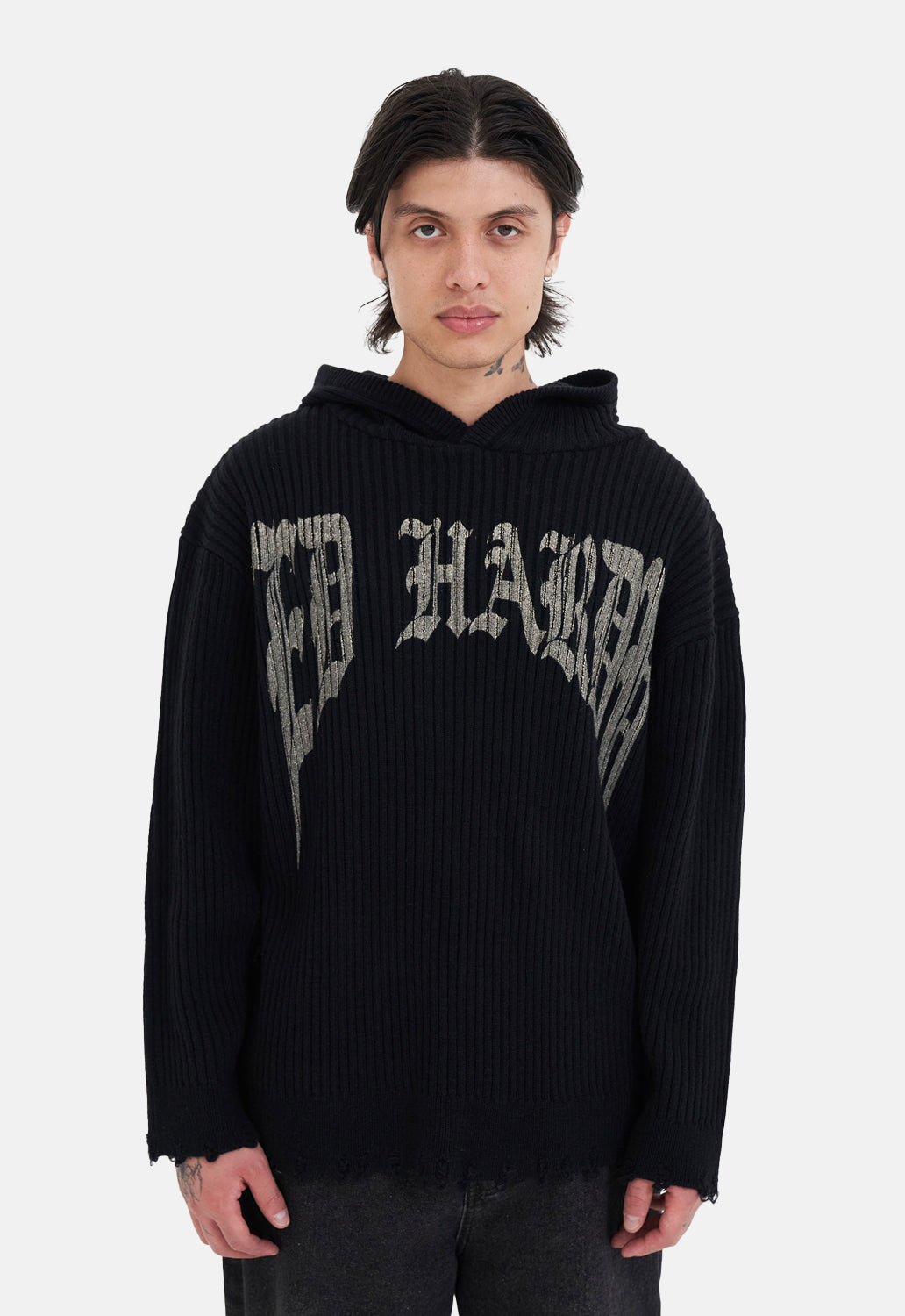 Tiger & Snake Flames Knit Hood