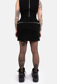 Vicki A-Line Stud Mini Skirt
