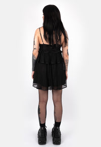 Xanthe Lace Tiered Mini Dress