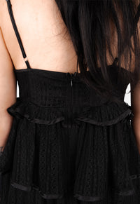 Xanthe Lace Tiered Mini Dress
