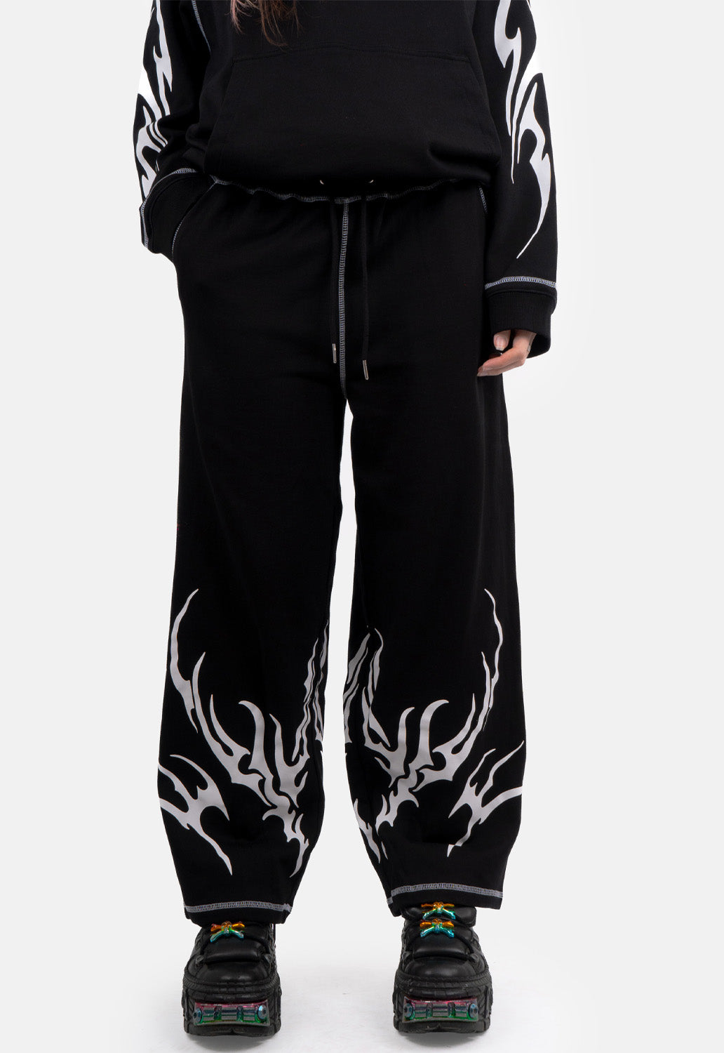 Zanda Print Barrel Leg Joggers