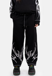 Zanda Print Barrel Leg Joggers