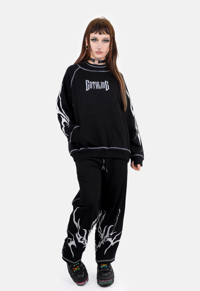Zanda Print Barrel Leg Joggers