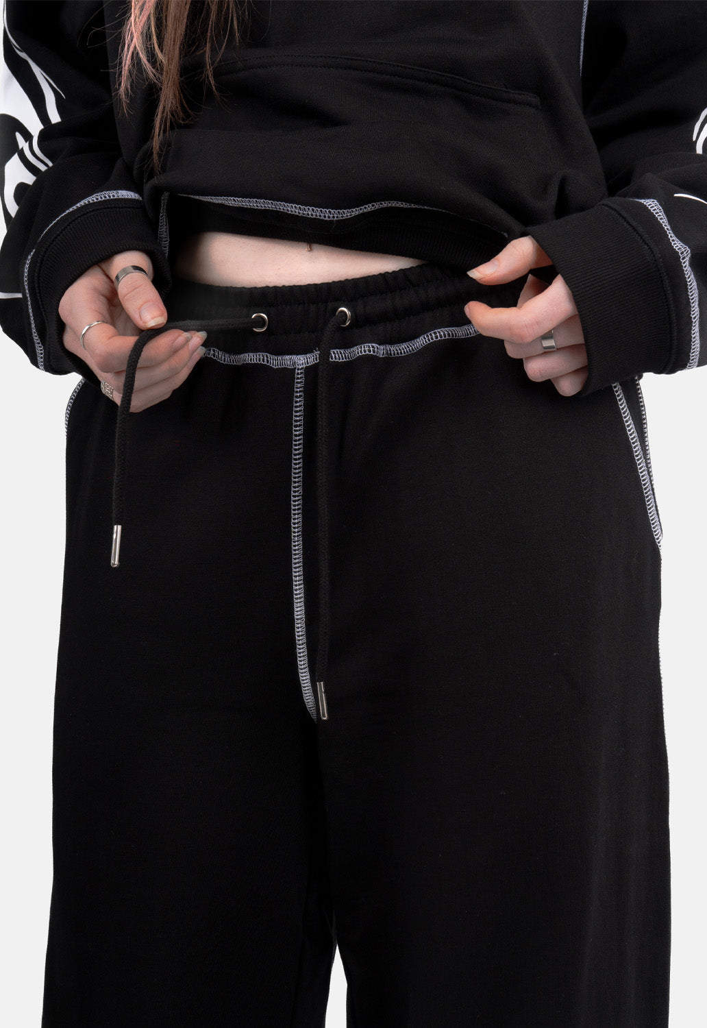 Zanda Print Barrel Leg Joggers