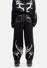 Zanda Print Barrel Leg Joggers