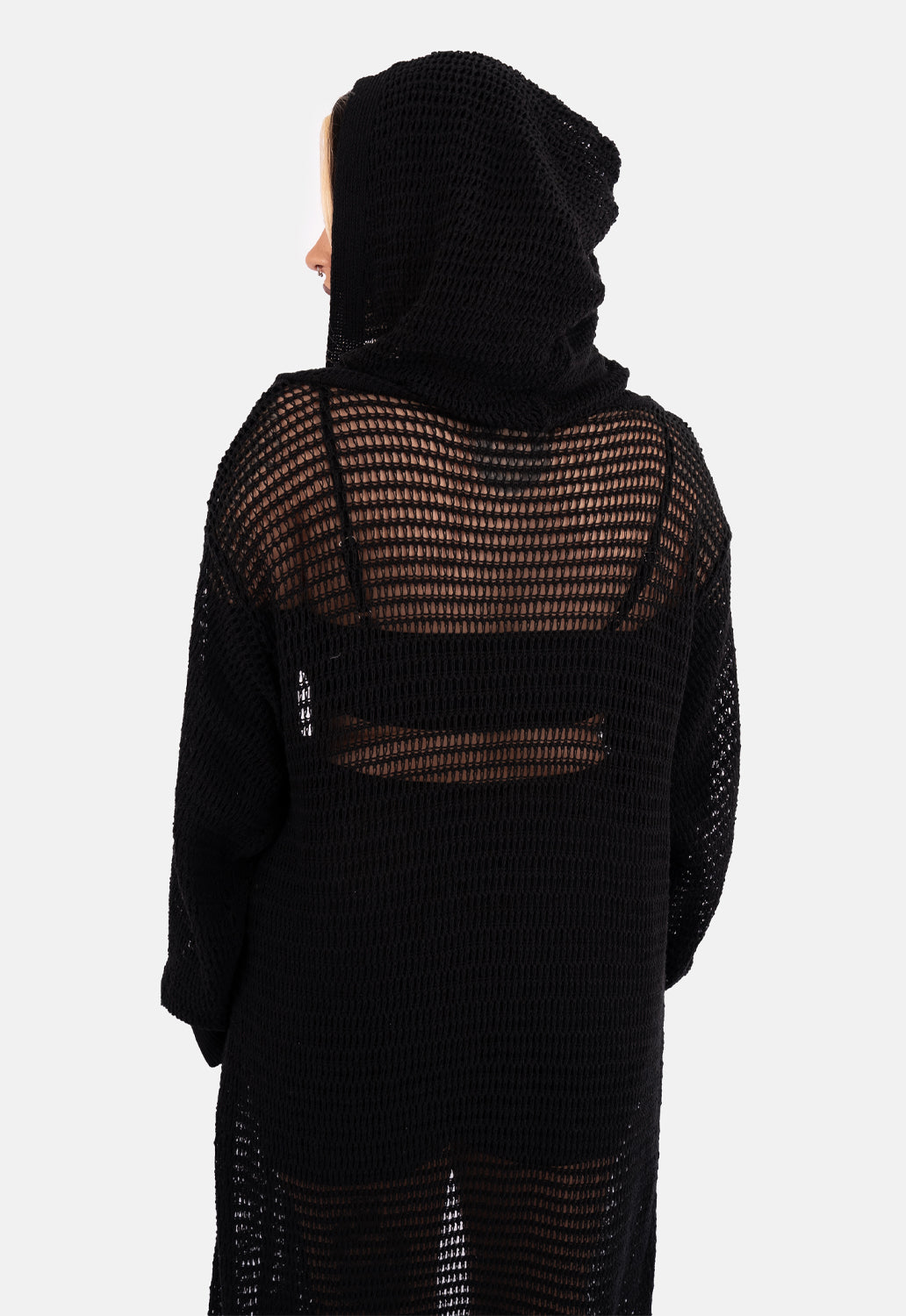 Zelda Longline Knit Hood Cardigan