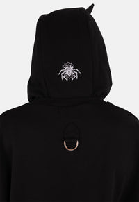 Zoey Demon Ear Crop Hoodie