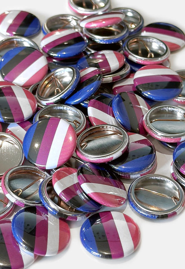 Gender Fluid Pride Flag Button Badge