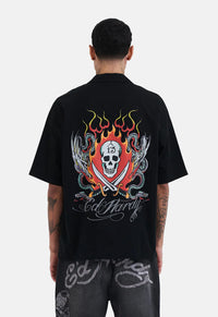 Snake & Skull Flame Camp Shirt