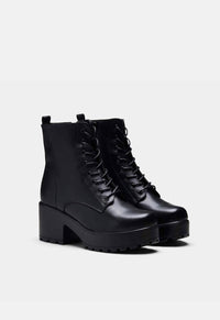 Gin Platform Military Boots