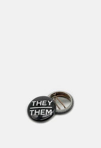 They/Them Button Badge
